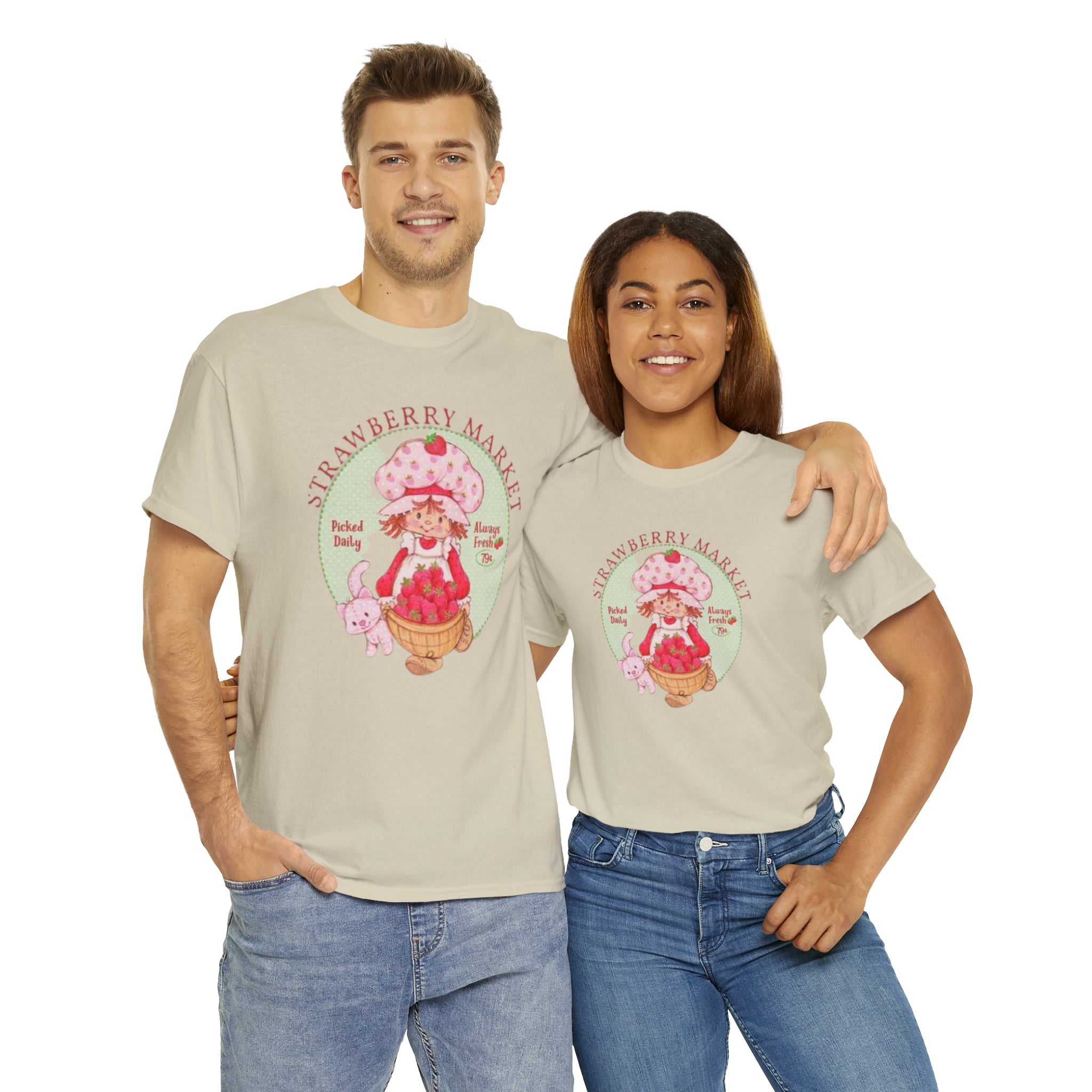 Strawberry Shortcake-  Unisex Heavy Cotton T-Shirt - Creations by Chris and Carlos